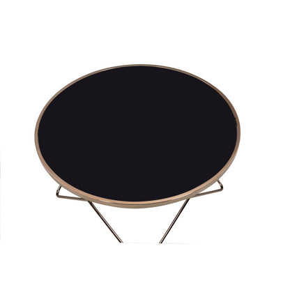 ACME Valora Champagne & Black Glass Coffee Table Model 81830
