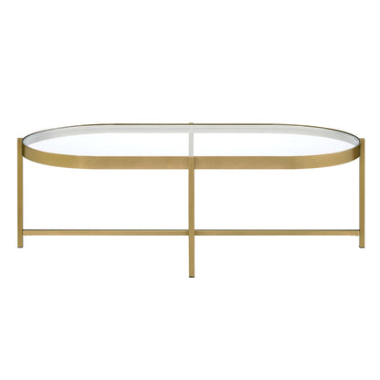 ACME Charrot Clear Glass & Gold Coffee Table Model 82305