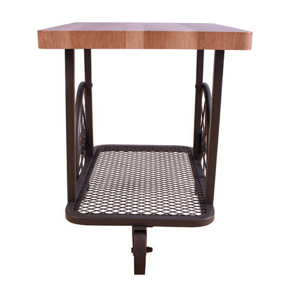 ACME Francie Oak & Antique Gray End Table Model 82862