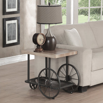 ACME Francie Oak & Antique Gray End Table Model 82862