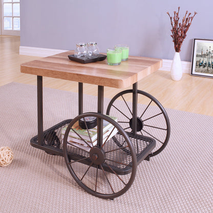 ACME Francie Oak & Antique Gray End Table Model 82862