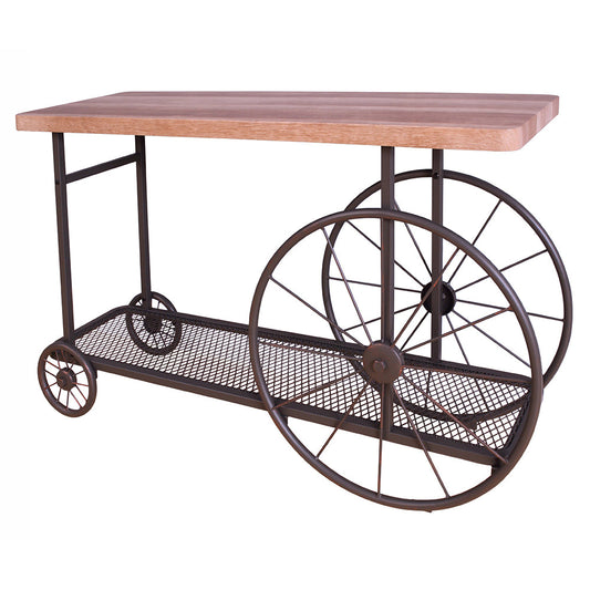 ACME Francie Oak & Antique Gray Sofa Table Model 82863