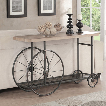 ACME Francie Oak & Antique Gray Sofa Table Model 82863