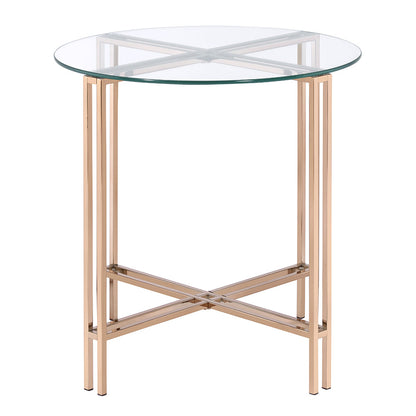 ACME Veises Champagne End Table Model 82997