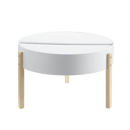 ACME Bodfish White & Natural Coffee Table Model 83215