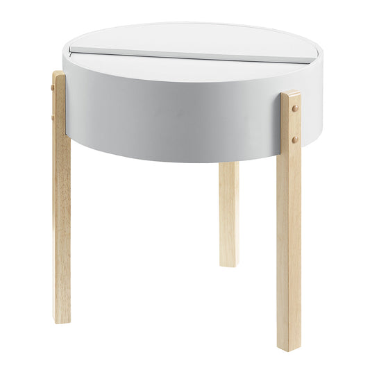 ACME Bodfish White & Natural End Table Model 83217