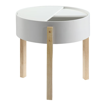 ACME Bodfish White & Natural End Table Model 83217