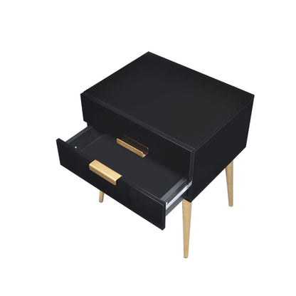 ACME Denvor Black & Gold End Table Model 84495