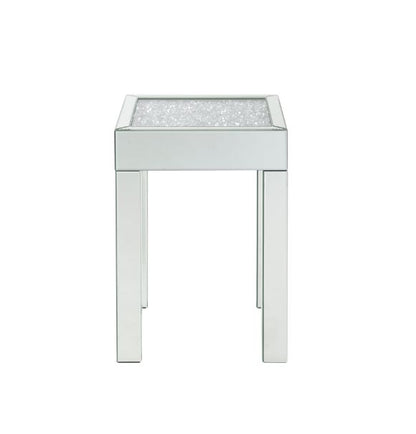 ACME Noralie Mirrored & Faux Diamonds End Table Model 84707