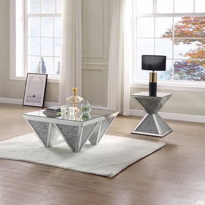 ACME Noralie Mirrored & Faux Diamonds Coffee Table Model 84900