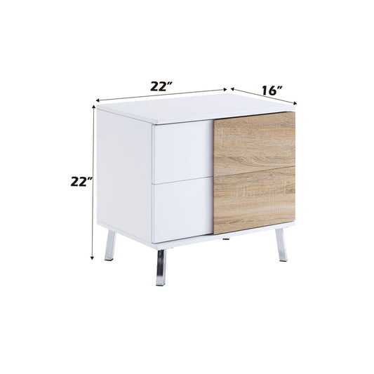 ACME Verux White High Gloss End Table Model 84932