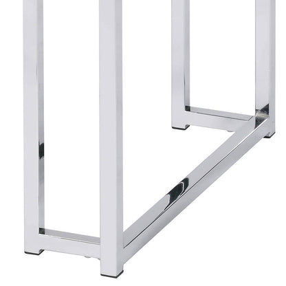ACME Chafik Natural Oak & Chrome End Table Model 85372