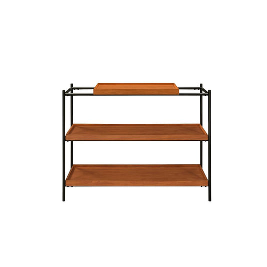 ACME Oaken Honey Oak & Black Sofa Table Model 85678