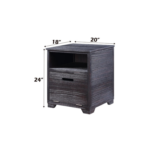 ACME Kamilia Antique Black End Table Model 85967