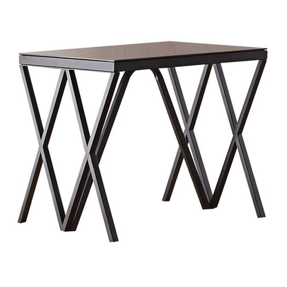 ACME Magenta Black & Glass End Table Model 87156