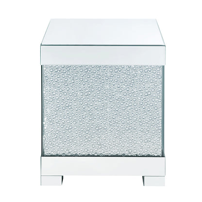 ACME Mallika Faux Round Crystals End Table Model 87912