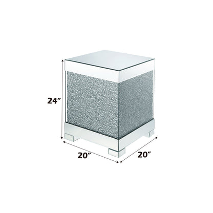 ACME Mallika Faux Round Crystals End Table Model 87912