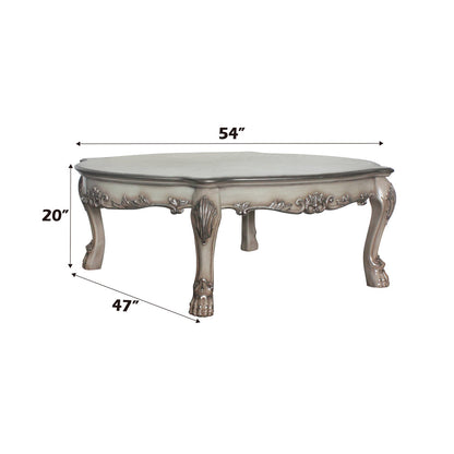 ACME Dresden Vintage Bone White Coffee Table Model 88170