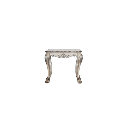 ACME Dresden Vintage Bone White End Table Model 88172