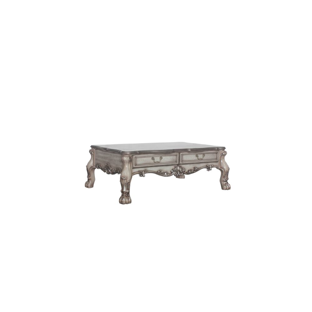 ACME Dresden Vintage Bone White Coffee Table Model 88175