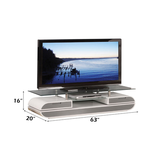 ACME Lainey White & Gray TV Stand Model 91142