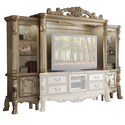 ACME Dresden Gold Patina & Bone Entertainment Center Model 91330