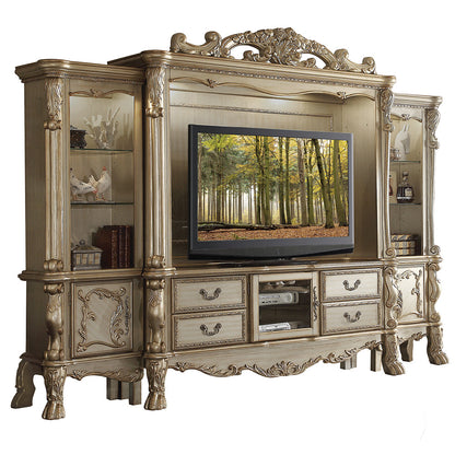 ACME Dresden Gold Patina & Bone Entertainment Center Model 91330