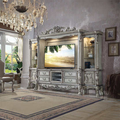 ACME Dresden Vintage Bone White Entertainment Center Model 91470