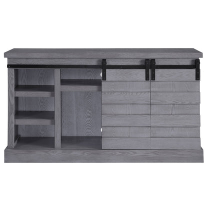ACME Amrita Gray Oak TV Stand with Fireplace (Include 91617FIR) Model 91616