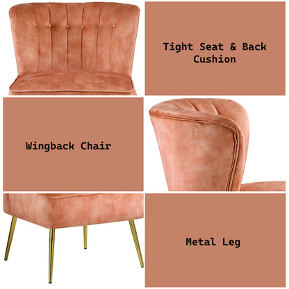ACME Sambell Burnt Orange Velvet Accent Chair Model AC00126