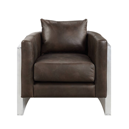 ACME Betla Espresso Top grain Leather Accent Chair Model AC01987