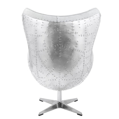 ACME Brancaster Vintage white Top grain Leather Accent Chair with Swivel Model AC01991