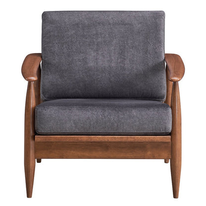 ACME Alisa Charcoal Fabric & Brown Accent Chair Model AC02377