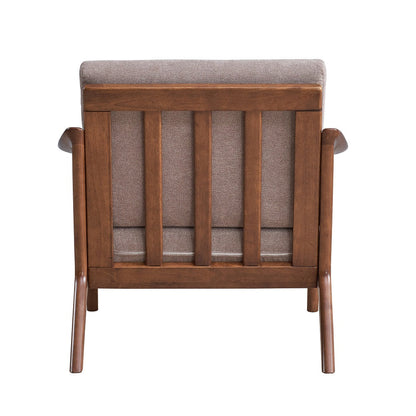 ACME Lide Light Brown Fabric & Brown Accent Chair Model AC02378
