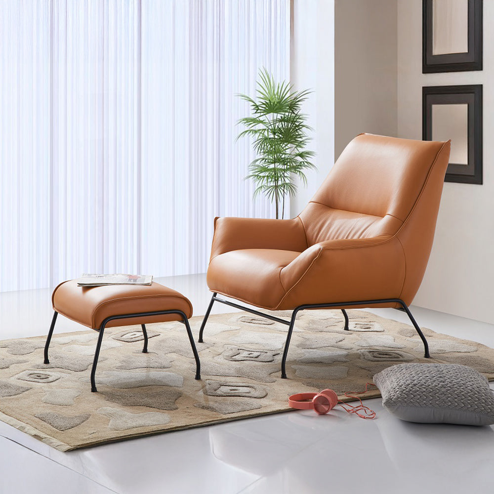 ACME Jabel Sandstone Top Grain Leather Accent Chair Model AC02383