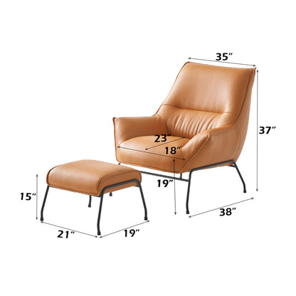 ACME Jabel Sandstone Top Grain Leather Accent Chair Model AC02383