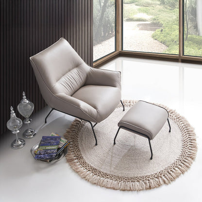 ACME Jabel Khaki Top Grain Leather Accent Chair Model AC02385