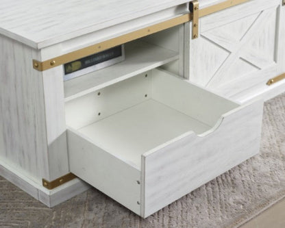 Furniture of America Bacerra Antique White/Gold Rustic Coffee Table Model CM4018WH-C