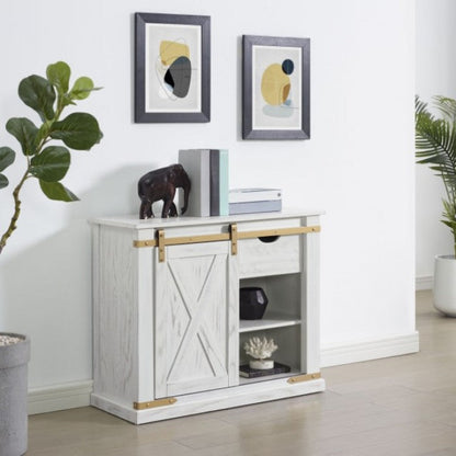 Furniture of America Bacerra Antique White/Gold Rustic Sofa Table Model CM4018WH-S