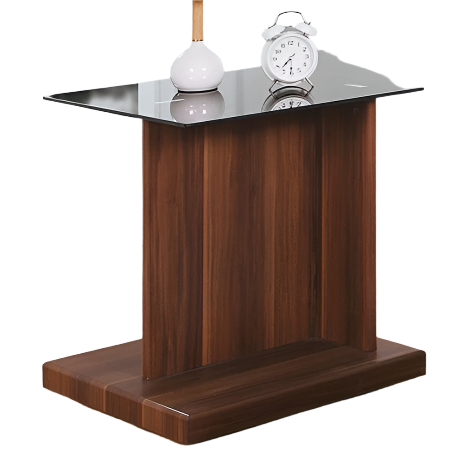 Furniture of America Mannedorf Black/Dark Walnut Contemporary End Table Model CM4567A-E