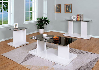 Furniture of America Mannedorf Black/White Contemporary Coffee Table Model CM4567WH-C