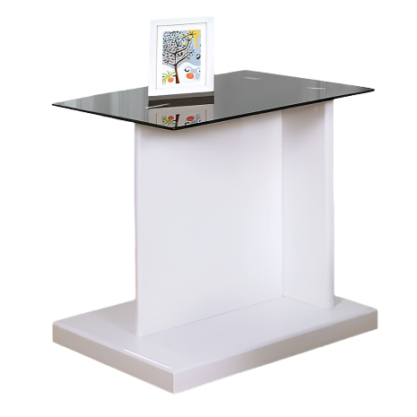 Furniture of America Mannedorf Black/White Contemporary End Table Model CM4567WH-E