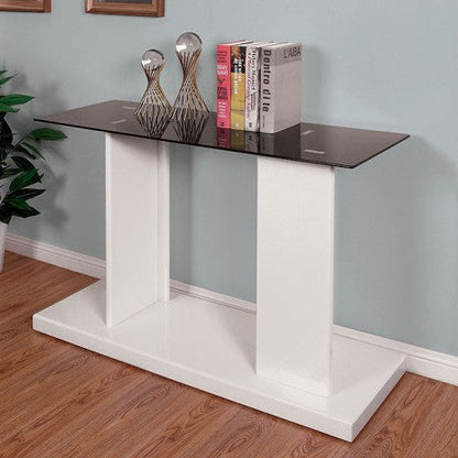Furniture of America Mannedorf Black/White Contemporary Sofa Table Model CM4567WH-S