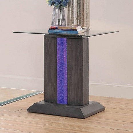 Furniture of America Rhyl Gray Contemporary End Table Model CM4717E