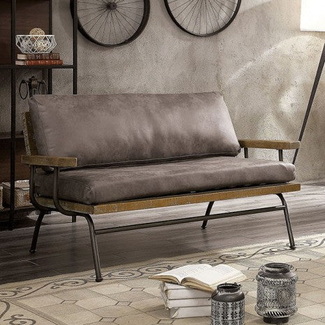 Furniture of America Santiago Ash Brown Rustic Love Seat Model CM6077BR-LV