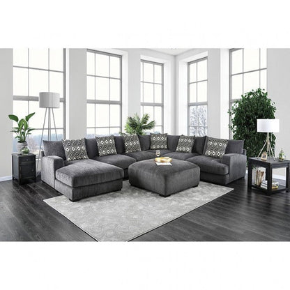 Furniture of America Kaylee Gray Contemporary Ottoman Model CM6587-OT