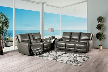 Furniture of America Phineas Gray Transitional Power Recliner Model CM9921GY-CH-PM