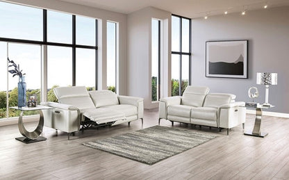 Furniture of America Ascona Light Taupe Contemporary Power Recliner Model CM9927FG-CH-PM