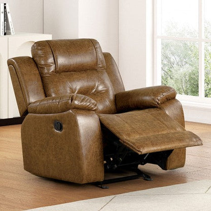 Furniture of America Ezekius Brown Transitional Manual Recliner Model FM6011BR-CH-M