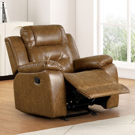 Furniture of America Ezekius Brown Transitional Manual Recliner Model FM6011BR-CH-M